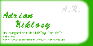adrian miklosy business card
